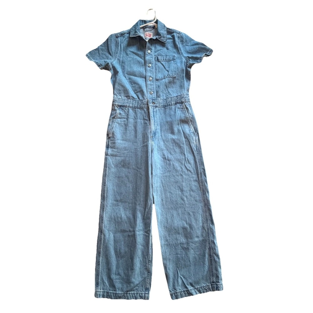 Levi Strauss Denim Heritage Jumpsuit Women Size Xs Romper Button Up Playsuit
